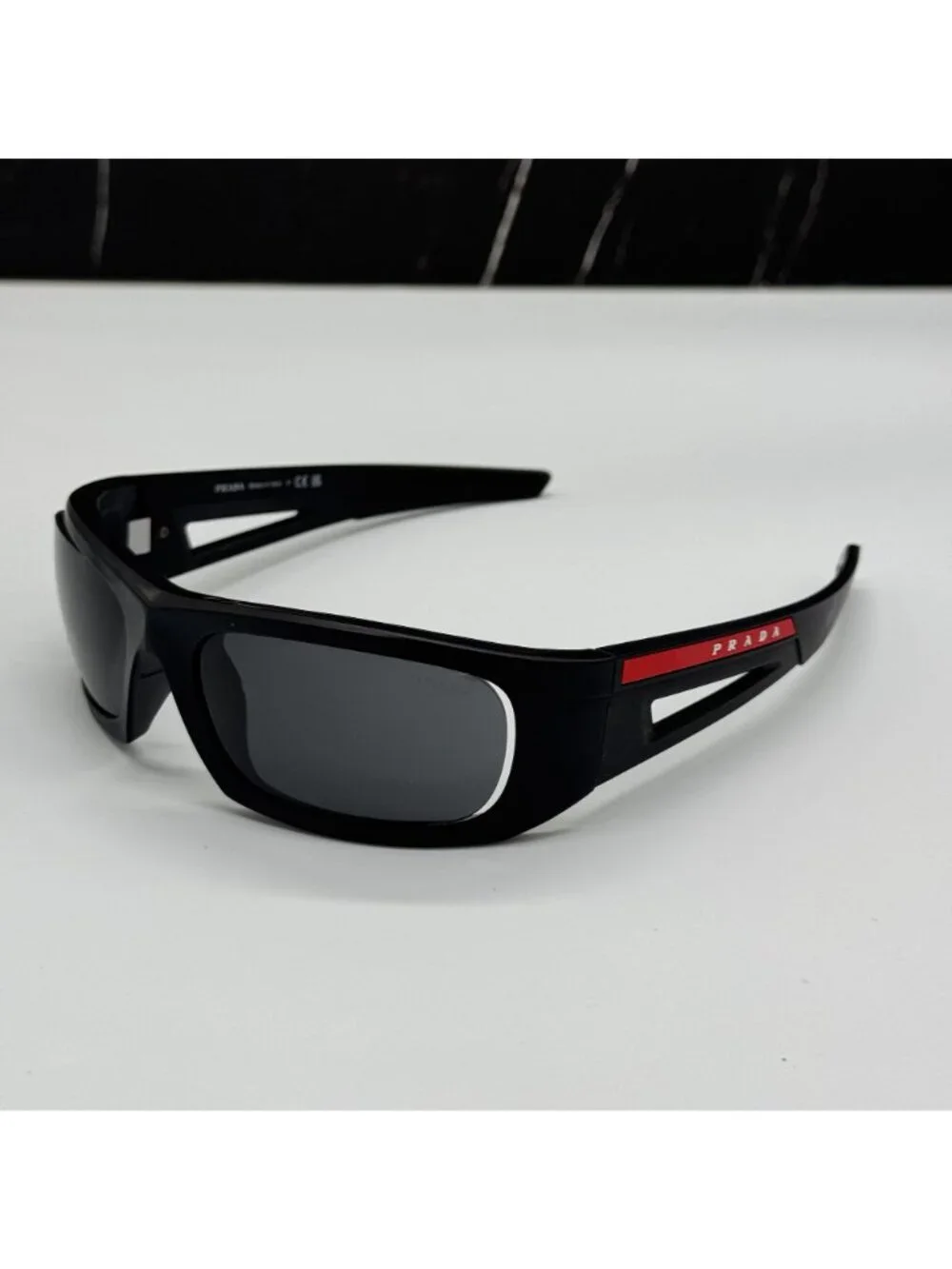 Prada Linea Rossa PS02YS 1BO06F Unisex Black Gray Sport Sunglasses Authentic NEW